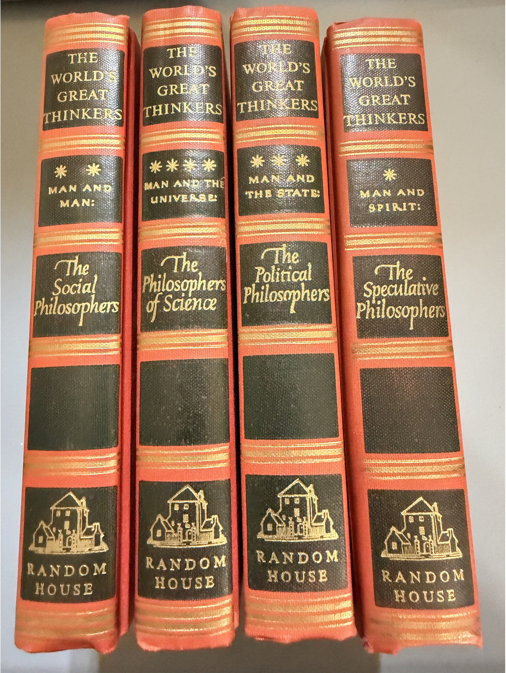 The World's Great Thinkers 4 Vol Complete Set 1947 Random House HB Philosophy HC
